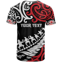 Honour The Treaty New Zealand Personalised T Shirt Toitu Te Tiriti Half Fern with Haka dance LT9 - Polynesian Pride