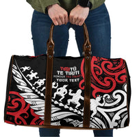 Honour The Treaty New Zealand Personalised Travel Bag Toitu Te Tiriti Half Fern Haka Dance - Polynesian Pride