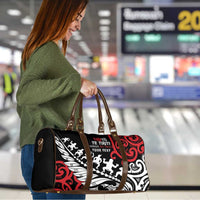 Honour The Treaty New Zealand Personalised Travel Bag Toitu Te Tiriti Half Fern Haka Dance - Polynesian Pride