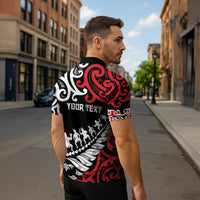 Honour The Treaty New Zealand Personalised Zipper Polo Shirt Toitu Te Tiriti Half Fern Haka Dance LT9 - Polynesian Pride