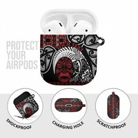 Honour The Treaty New Zealand Personalised AirPods Case Toitu Te Tiriti Indigenous Maori Face LT9 - Polynesian Pride