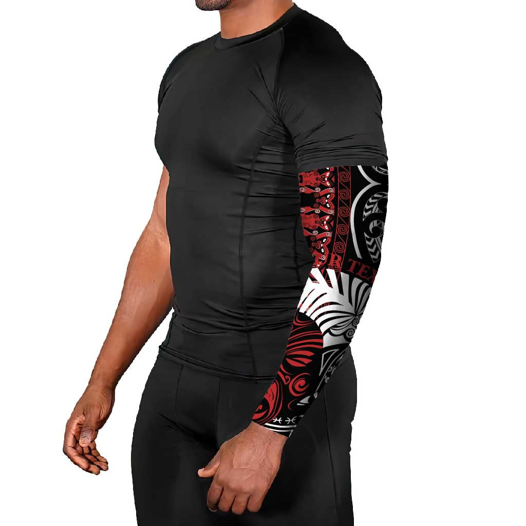 Honour The Treaty New Zealand Personalised Arm Sleeves Toitu Te Tiriti Indigenous Maori Face LT9 - Polynesian Pride