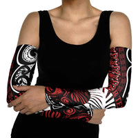 Honour The Treaty New Zealand Personalised Arm Sleeves Toitu Te Tiriti Indigenous Maori Face LT9 - Polynesian Pride