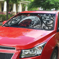 Honour The Treaty New Zealand Personalised Auto Sun Shade Toitu Te Tiriti Indigenous Maori Face LT9 - Polynesian Pride
