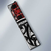 Honour The Treaty New Zealand Personalised Auto Sun Shade Toitu Te Tiriti Indigenous Maori Face LT9 - Polynesian Pride