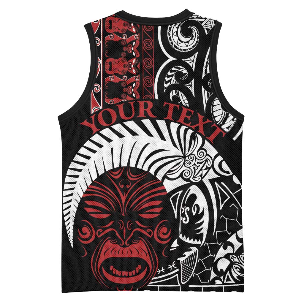 Honour The Treaty New Zealand Personalised Basketball Jersey Toitu Te Tiriti Indigenous Maori Face LT9 - Polynesian Pride