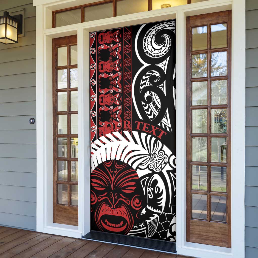 Honour The Treaty New Zealand Personalised Door Cover Toitu Te Tiriti Indigenous Maori Face LT9 - Polynesian Pride