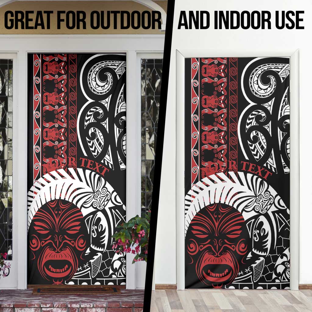 Honour The Treaty New Zealand Personalised Door Cover Toitu Te Tiriti Indigenous Maori Face LT9 - Polynesian Pride