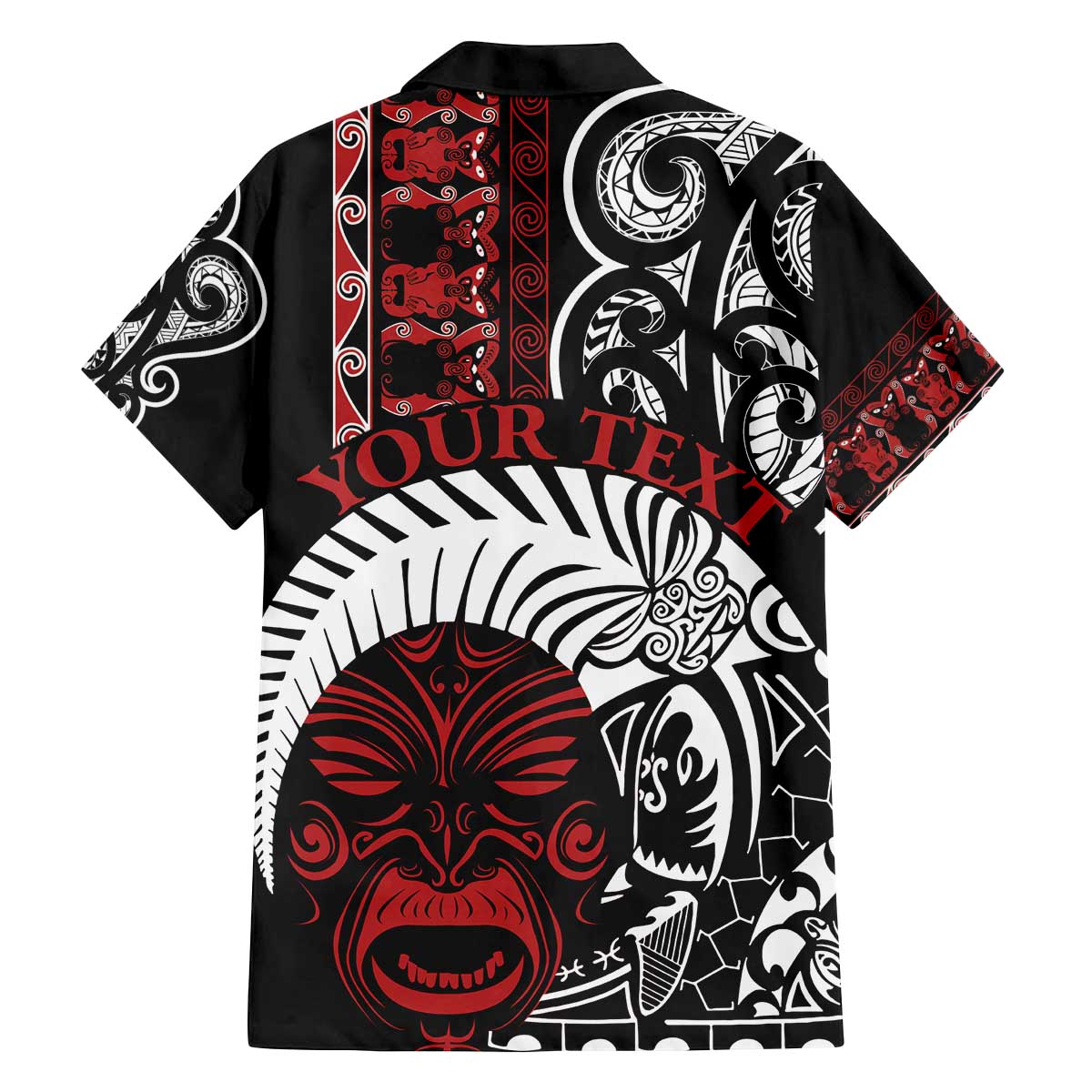 Honour The Treaty New Zealand Personalised Family Matching Off The Shoulder Long Sleeve Dress and Hawaiian Shirt Toitu Te Tiriti Indigenous Maori Face LT9 - Polynesian Pride