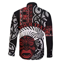 Honour The Treaty New Zealand Personalised Family Matching Off Shoulder Short Dress and Hawaiian Shirt Toitu Te Tiriti Indigenous Maori Face LT9 - Polynesian Pride