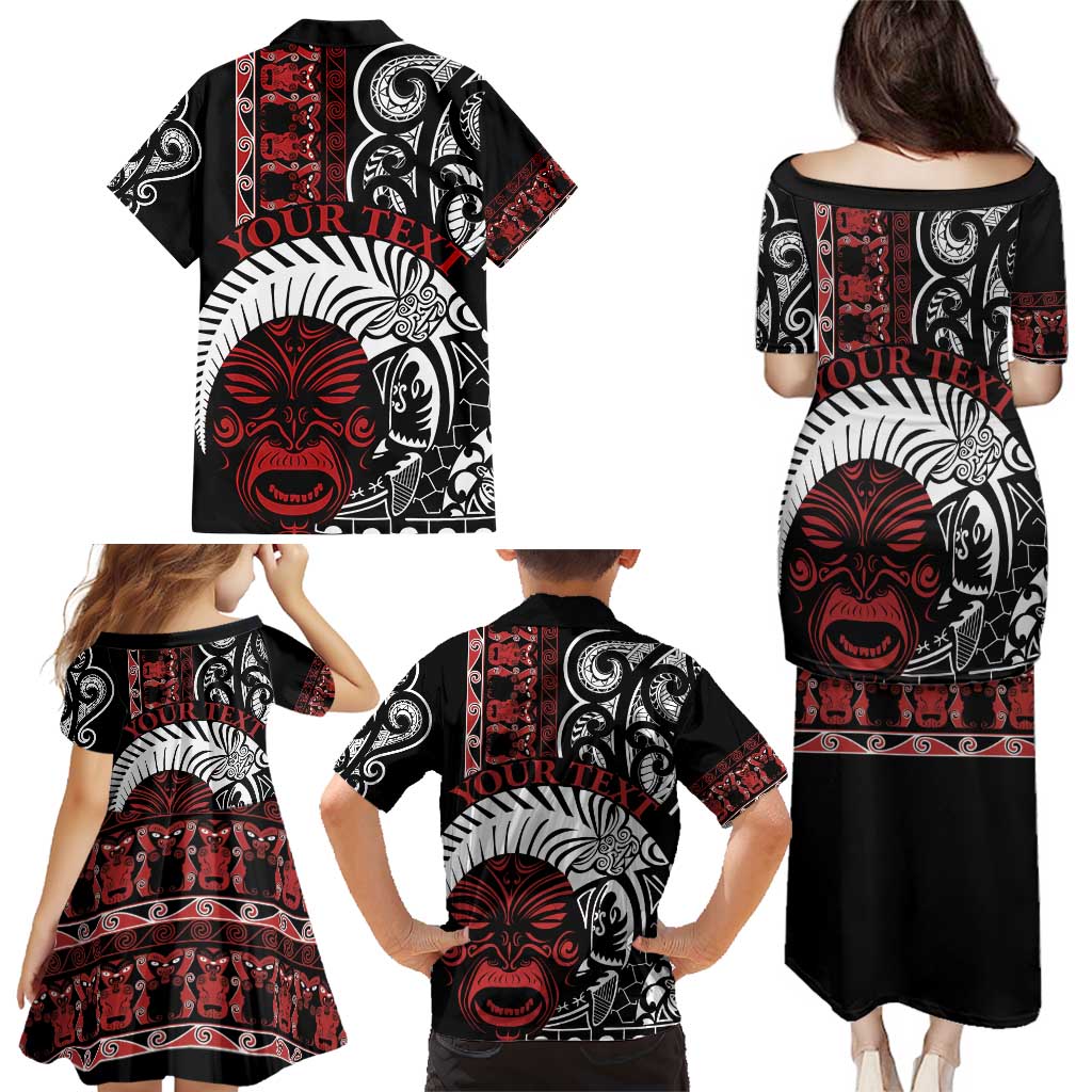 Honour The Treaty New Zealand Personalised Family Matching Puletasi and Hawaiian Shirt Toitu Te Tiriti Indigenous Maori Face LT9 - Polynesian Pride