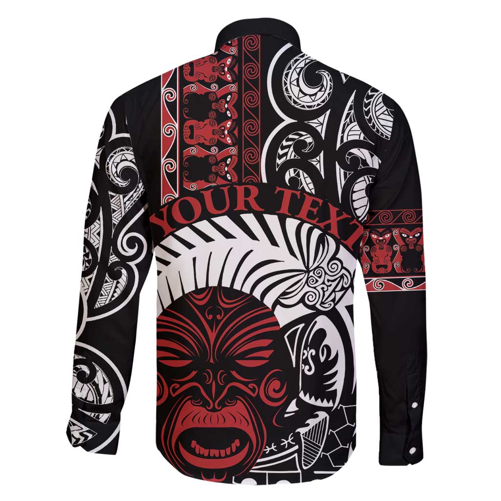 Honour The Treaty New Zealand Personalised Family Matching Tank Maxi Dress and Hawaiian Shirt Toitu Te Tiriti Indigenous Maori Face LT9 - Polynesian Pride