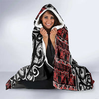 Honour The Treaty New Zealand Personalised Hooded Blanket Toitu Te Tiriti Indigenous Maori Face LT9 - Polynesian Pride