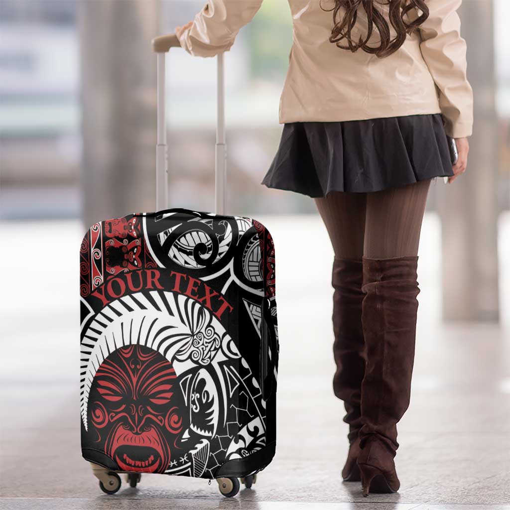 Honour The Treaty New Zealand Personalised Luggage Cover Toitu Te Tiriti Indigenous Maori Face LT9 - Polynesian Pride