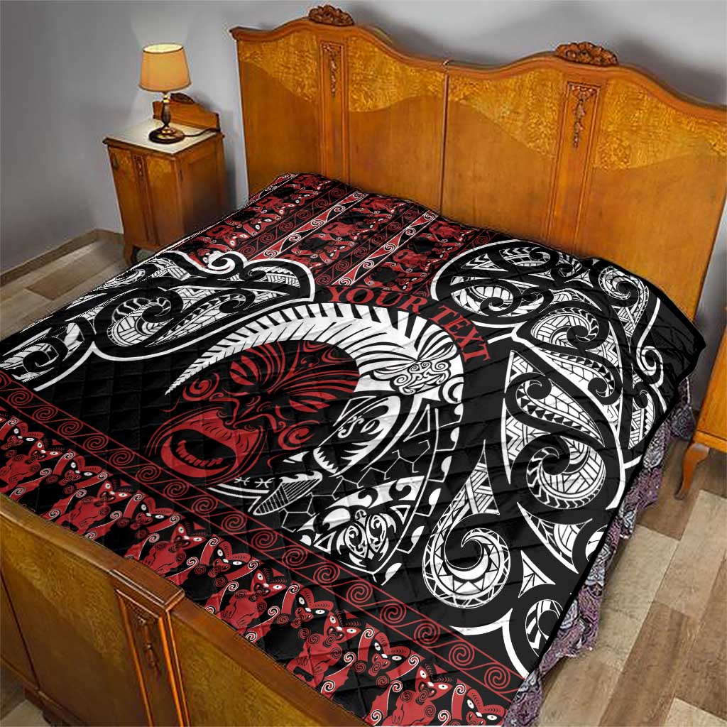 Honour The Treaty New Zealand Personalised Quilt Toitu Te Tiriti Indigenous Maori Face LT9 - Polynesian Pride