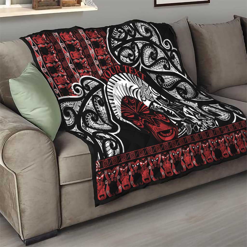 Honour The Treaty New Zealand Personalised Quilt Toitu Te Tiriti Indigenous Maori Face LT9 - Polynesian Pride