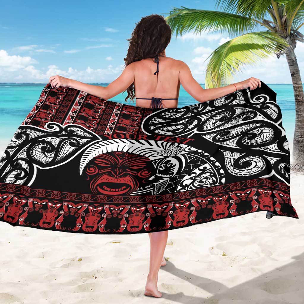 Honour The Treaty New Zealand Personalised Sarong Toitu Te Tiriti Indigenous Maori Face LT9 - Polynesian Pride