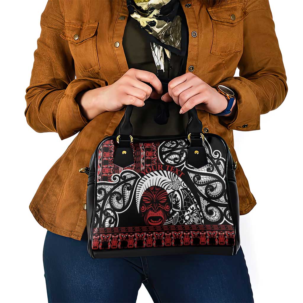 Honour The Treaty New Zealand Personalised Shoulder Handbag Toitu Te Tiriti Indigenous Maori Face LT9 - Polynesian Pride