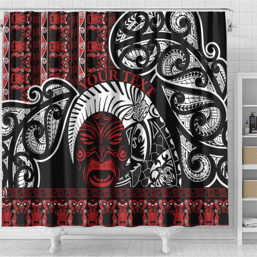 Honour The Treaty New Zealand Personalised Shower Curtain Toitu Te Tiriti Indigenous Maori Face LT9 - Polynesian Pride