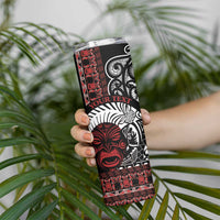 Honour The Treaty New Zealand Personalised Skinny Tumbler Toitu Te Tiriti Indigenous Maori Face LT9 - Polynesian Pride