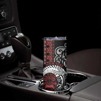 Honour The Treaty New Zealand Personalised Skinny Tumbler Toitu Te Tiriti Indigenous Maori Face LT9 - Polynesian Pride