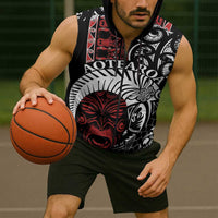 Honour The Treaty New Zealand Personalised Sleeveless Zip Hoodie Toitu Te Tiriti Indigenous Maori Face LT9 - Polynesian Pride