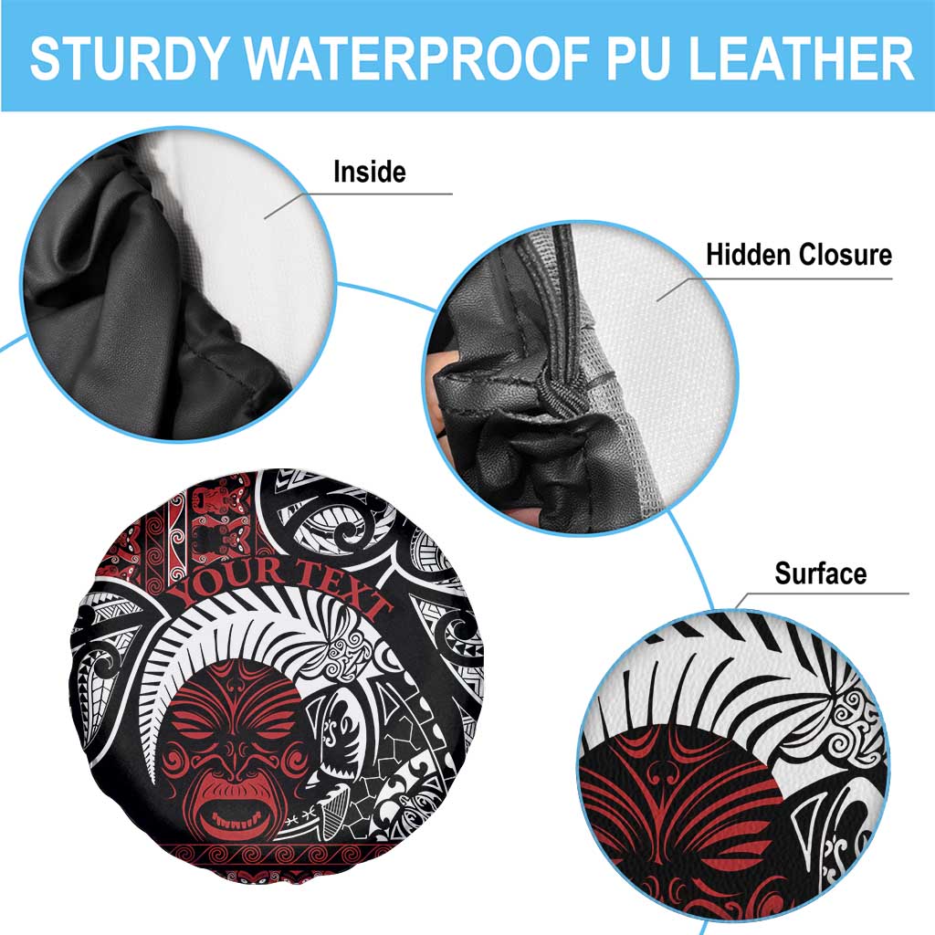 Honour The Treaty New Zealand Personalised Spare Tire Cover Toitu Te Tiriti Indigenous Maori Face LT9 - Polynesian Pride