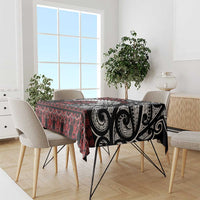 Honour The Treaty New Zealand Personalised Tablecloth Toitu Te Tiriti Indigenous Maori Face