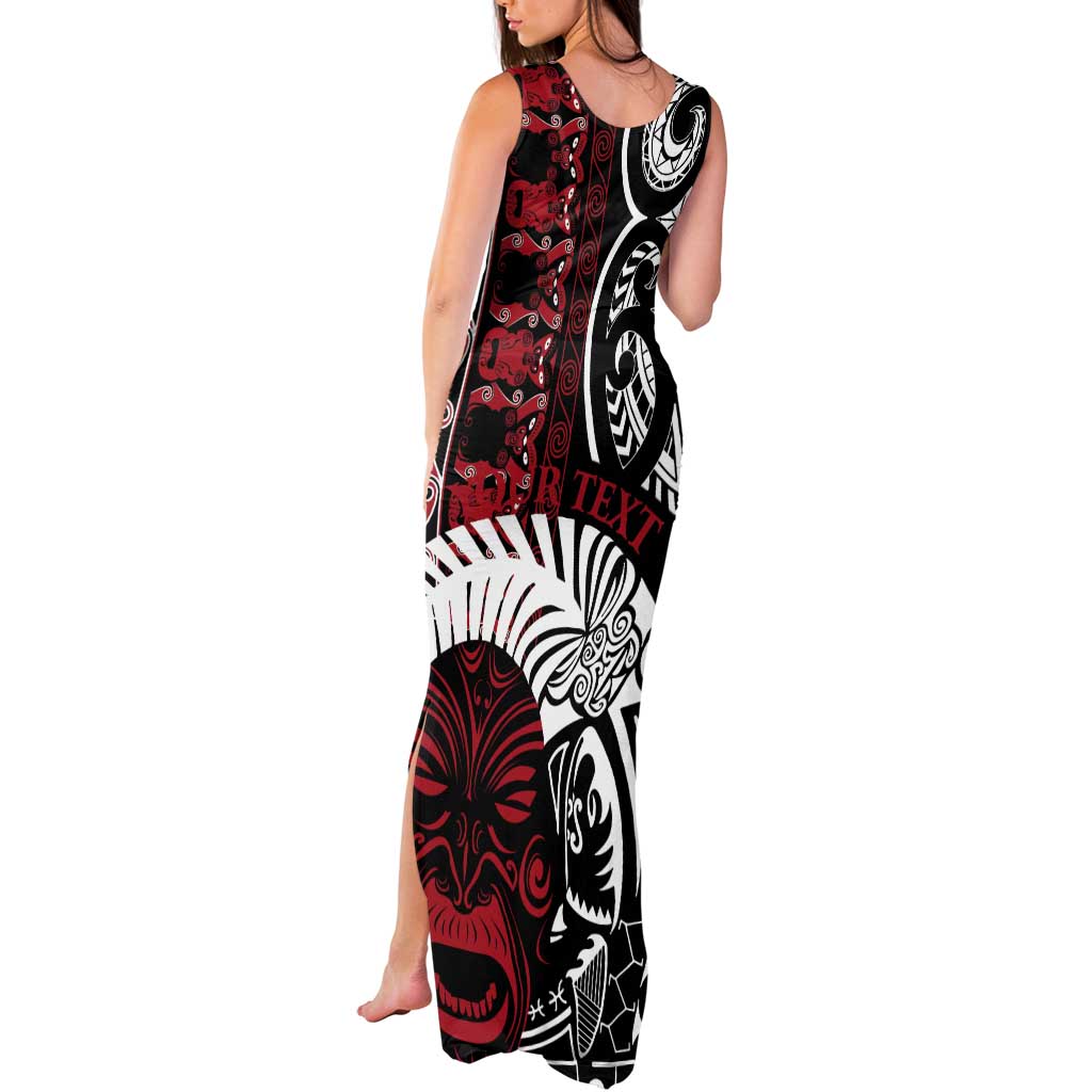 Honour The Treaty New Zealand Personalised Tank Maxi Dress Toitu Te Tiriti Indigenous Maori Face LT9 - Polynesian Pride