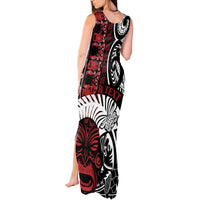 Honour The Treaty New Zealand Personalised Tank Maxi Dress Toitu Te Tiriti Indigenous Maori Face LT9 - Polynesian Pride
