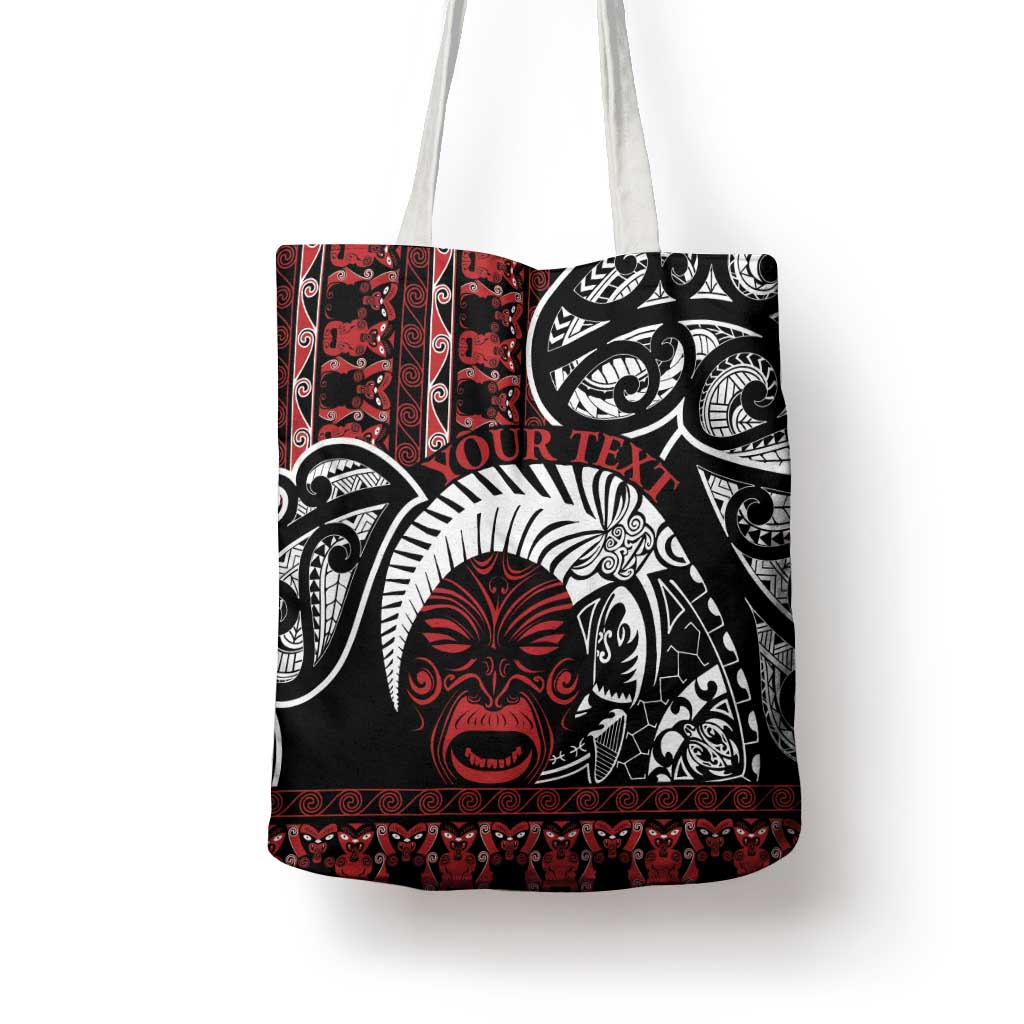 Honour The Treaty New Zealand Personalised Tote Bag Toitu Te Tiriti Indigenous Maori Face LT9 - Polynesian Pride