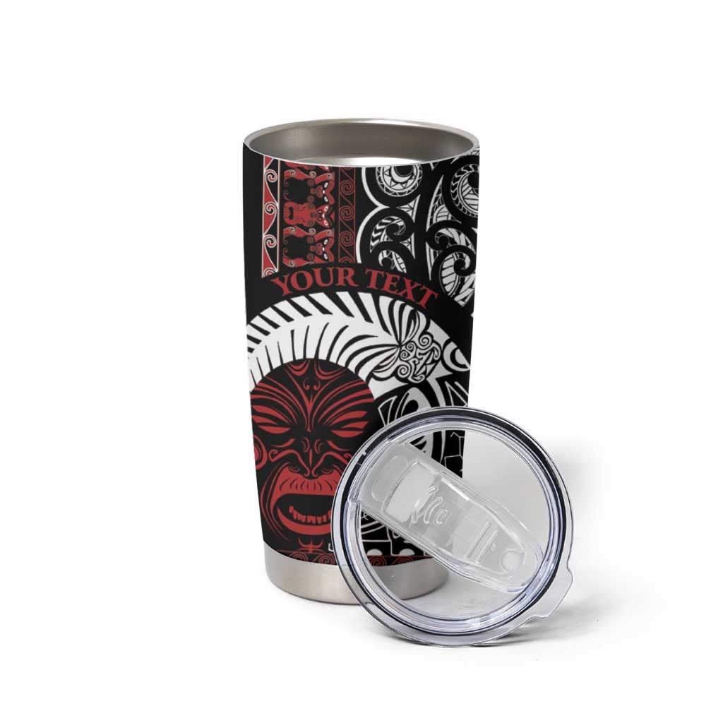 Honour The Treaty New Zealand Personalised Tumbler Cup Toitu Te Tiriti Indigenous Maori Face LT9 - Polynesian Pride
