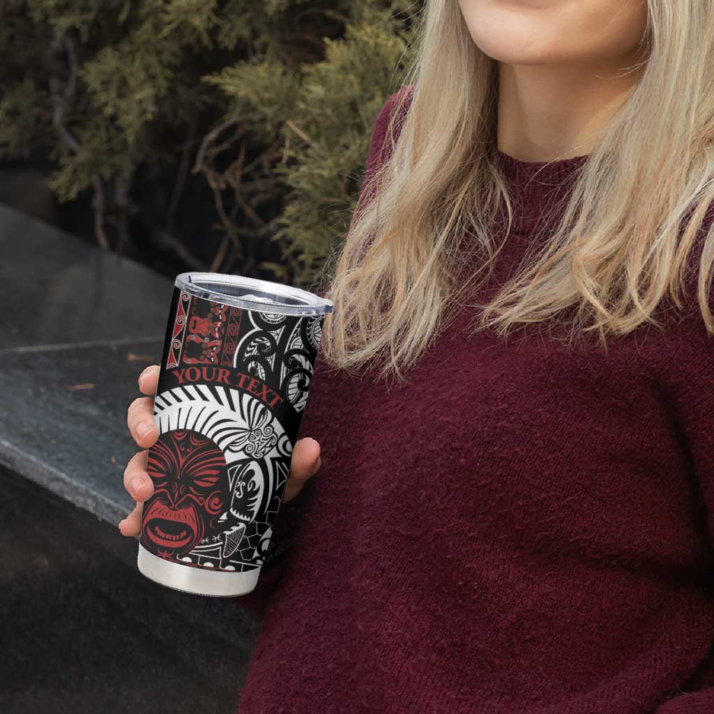 Honour The Treaty New Zealand Personalised Tumbler Cup Toitu Te Tiriti Indigenous Maori Face LT9 - Polynesian Pride