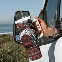 Honour The Treaty New Zealand Personalised Tumbler With Handle Toitu Te Tiriti Indigenous Maori Face LT9 - Polynesian Pride