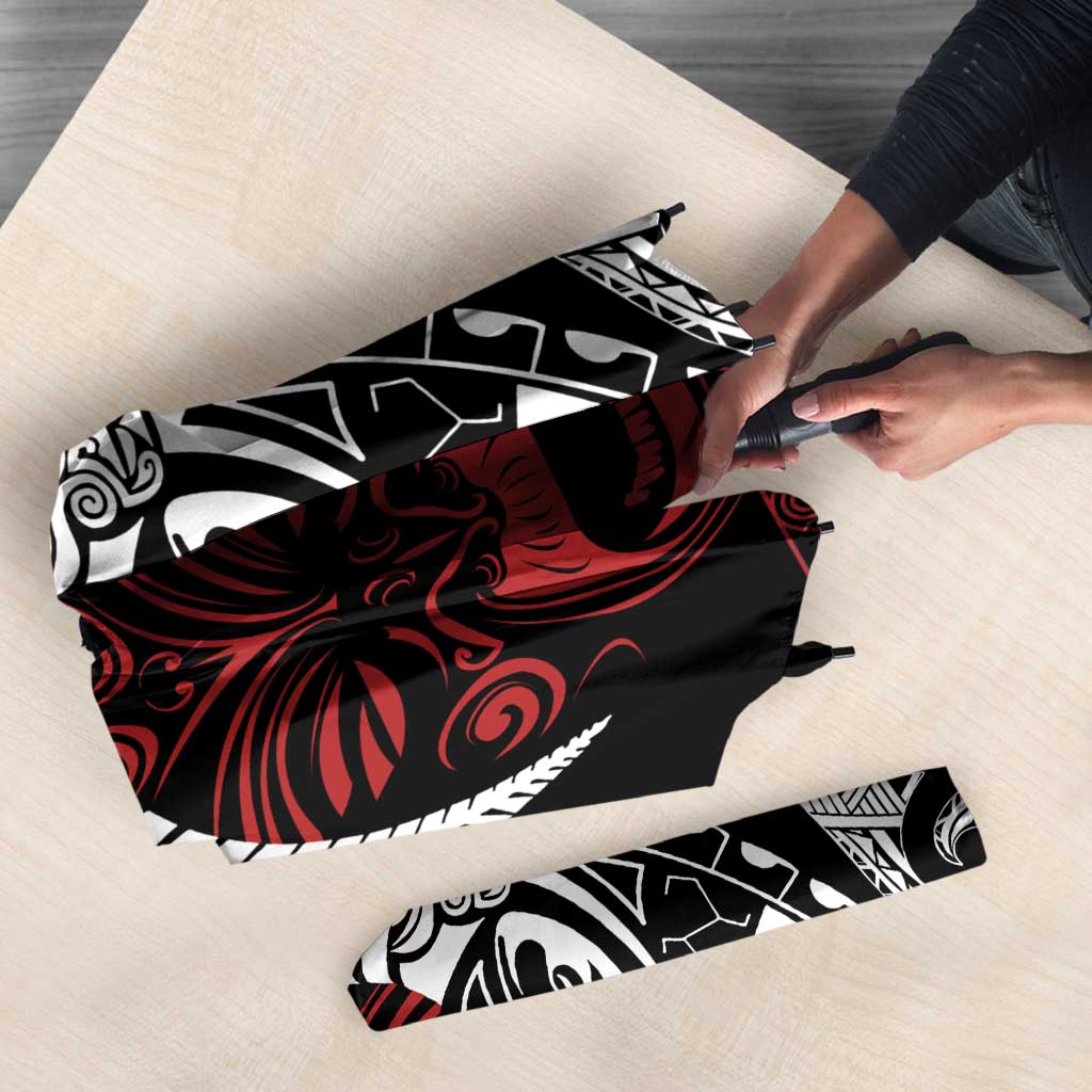 Honour The Treaty New Zealand Personalised Umbrella Toitu Te Tiriti Indigenous Maori Face LT9 - Polynesian Pride