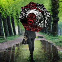 Honour The Treaty New Zealand Personalised Umbrella Toitu Te Tiriti Indigenous Maori Face LT9 - Polynesian Pride