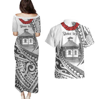 Samoa Mau Movement House Personalised Couples Matching Puletasi and Hawaiian Shirt Fa'a Samoa The Samoan Way