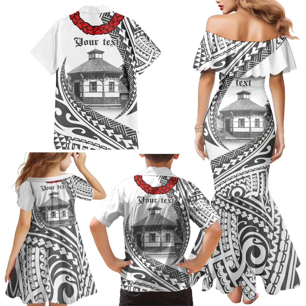 Samoa Mau Movement House Personalised Family Matching Mermaid Dress and Hawaiian Shirt Fa'a Samoa The Samoan Way LT9 - Polynesian Pride