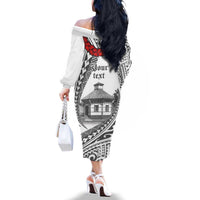 Samoa Mau Movement House Personalised Family Matching Off The Shoulder Long Sleeve Dress and Hawaiian Shirt Fa'a Samoa The Samoan Way LT9 - Polynesian Pride