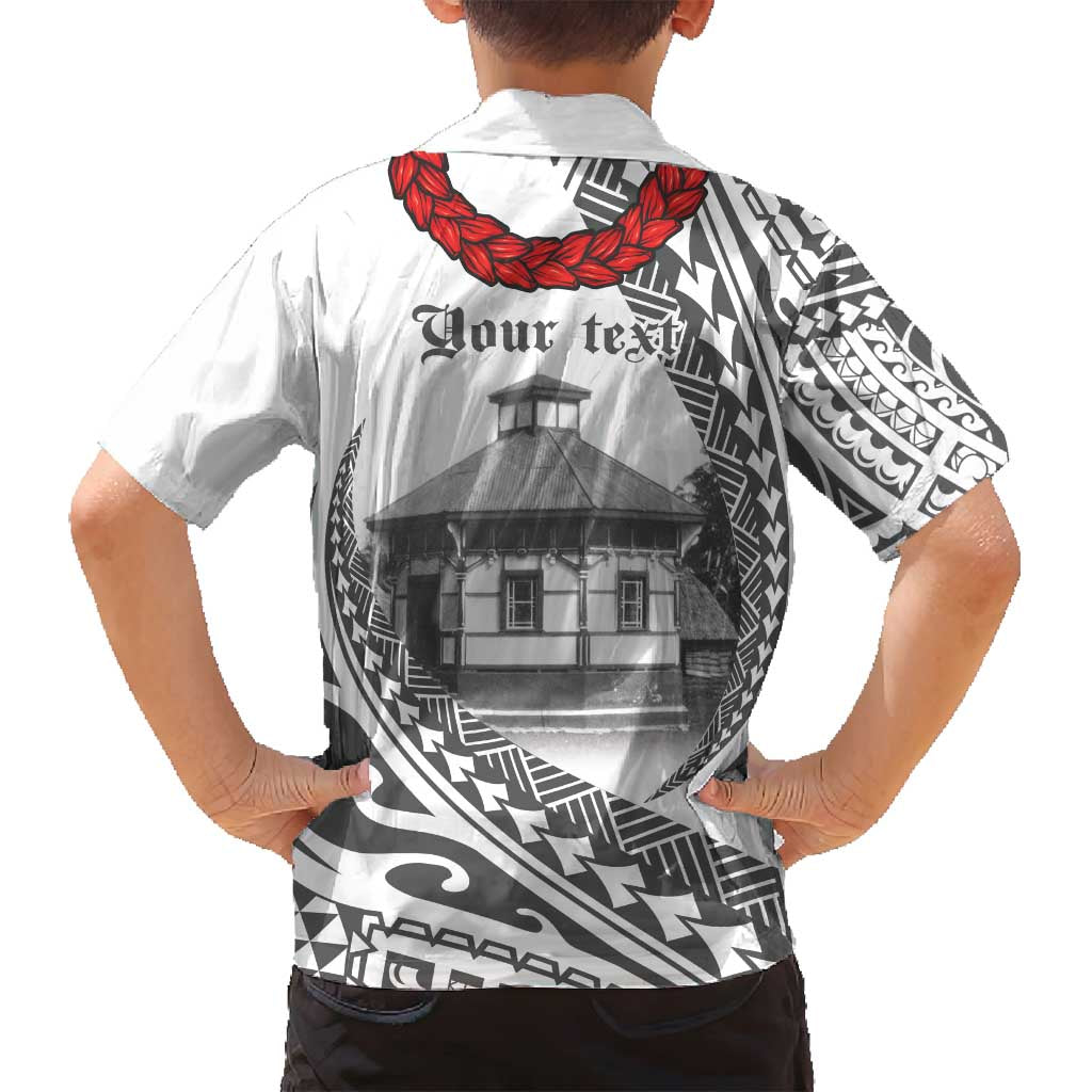Samoa Mau Movement House Personalised Family Matching Off Shoulder Short Dress and Hawaiian Shirt Fa'a Samoa The Samoan Way LT9 - Polynesian Pride