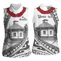 Samoa Mau Movement House Personalised Women Sleeveless Polo Shirt Fa'a Samoa The Samoan Way