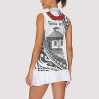 Samoa Mau Movement House Personalised Women Sleeveless Polo Shirt Fa'a Samoa The Samoan Way