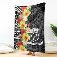 Samoa Tribal Hibiscus Flowers Blanket LT9 - Polynesian Pride