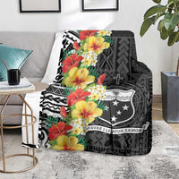 Samoa Tribal Hibiscus Flowers Blanket LT9 - Polynesian Pride