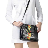 Samoa Tribal Hibiscus Flowers Shoulder Handbag LT9 - Polynesian Pride