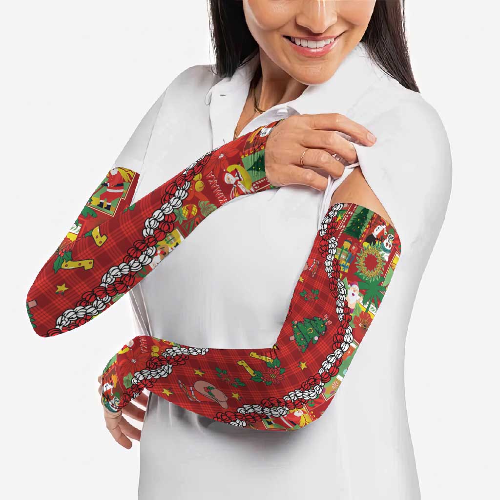 Mele Kalikimaka Pakalana Pikake Lei Arm Sleeves Hawaiian Rodeo Paniolo Omaomao Palaka - Polynesian Pride