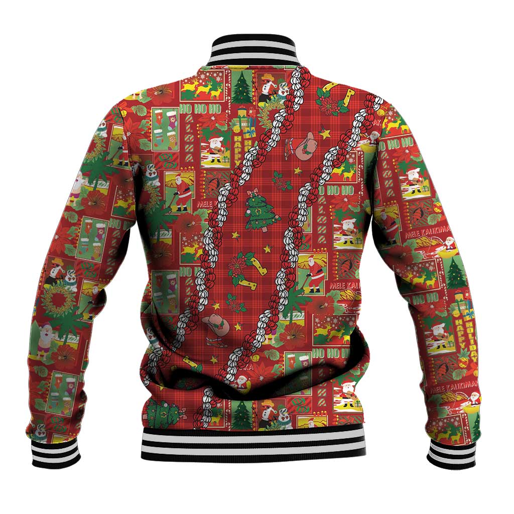 Mele Kalikimaka Pakalana Pikake Lei Baseball Jacket Hawaiian Rodeo Paniolo Omaomao Palaka - Polynesian Pride
