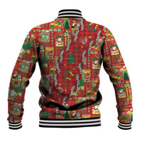 Mele Kalikimaka Pakalana Pikake Lei Baseball Jacket Hawaiian Rodeo Paniolo Omaomao Palaka - Polynesian Pride
