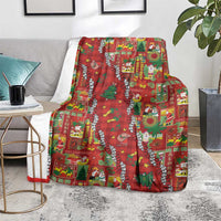 Mele Kalikimaka Pakalana Pikake Lei Blanket Hawaiian Rodeo Paniolo Omaomao Palaka - Polynesian Pride