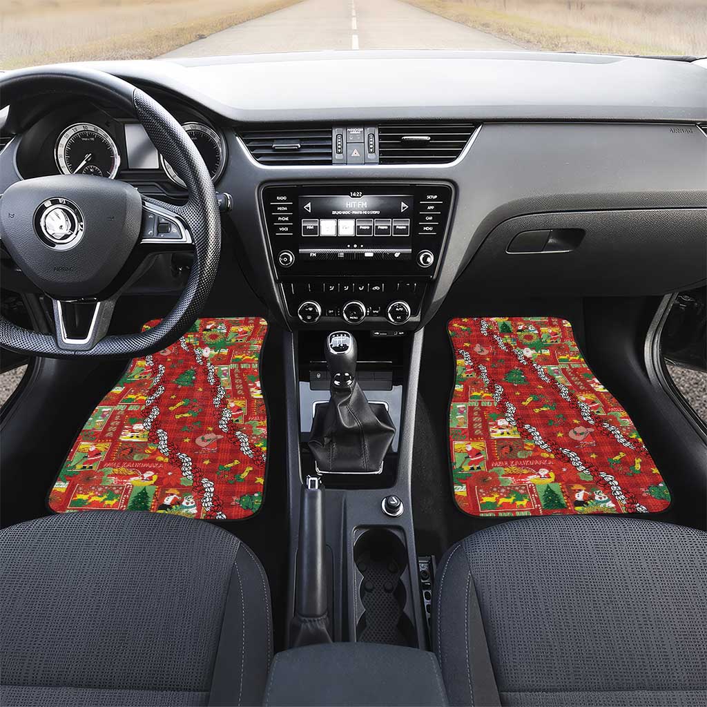 Mele Kalikimaka Pakalana Pikake Lei Car Mats Hawaiian Rodeo Paniolo Omaomao Palaka - Polynesian Pride